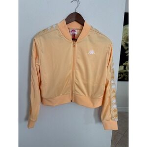Kappa Women's Bomber Jacket Medium Full Zip Peach Track Jacket